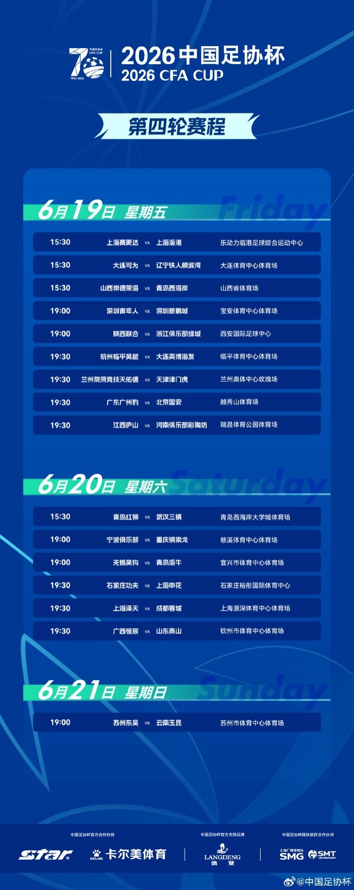 深圳德比改至19点 足协杯第4轮赛程公布